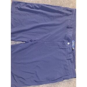 Polo Ralph Lauren Mens Golf Shorts Navy Blue Performance Flat Front Size 42